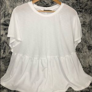 Plus Jersey Cheesecloth Smock Top